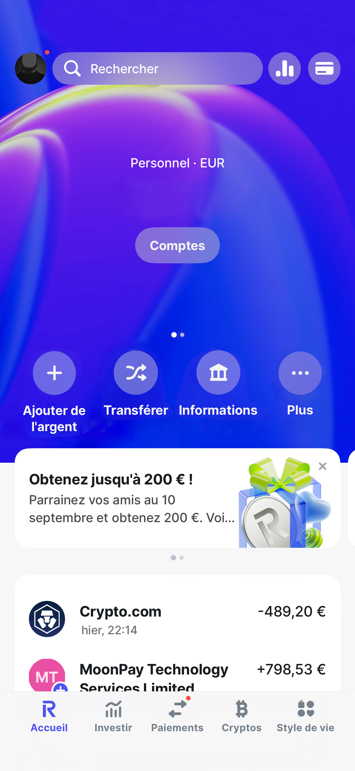 Interface mobile